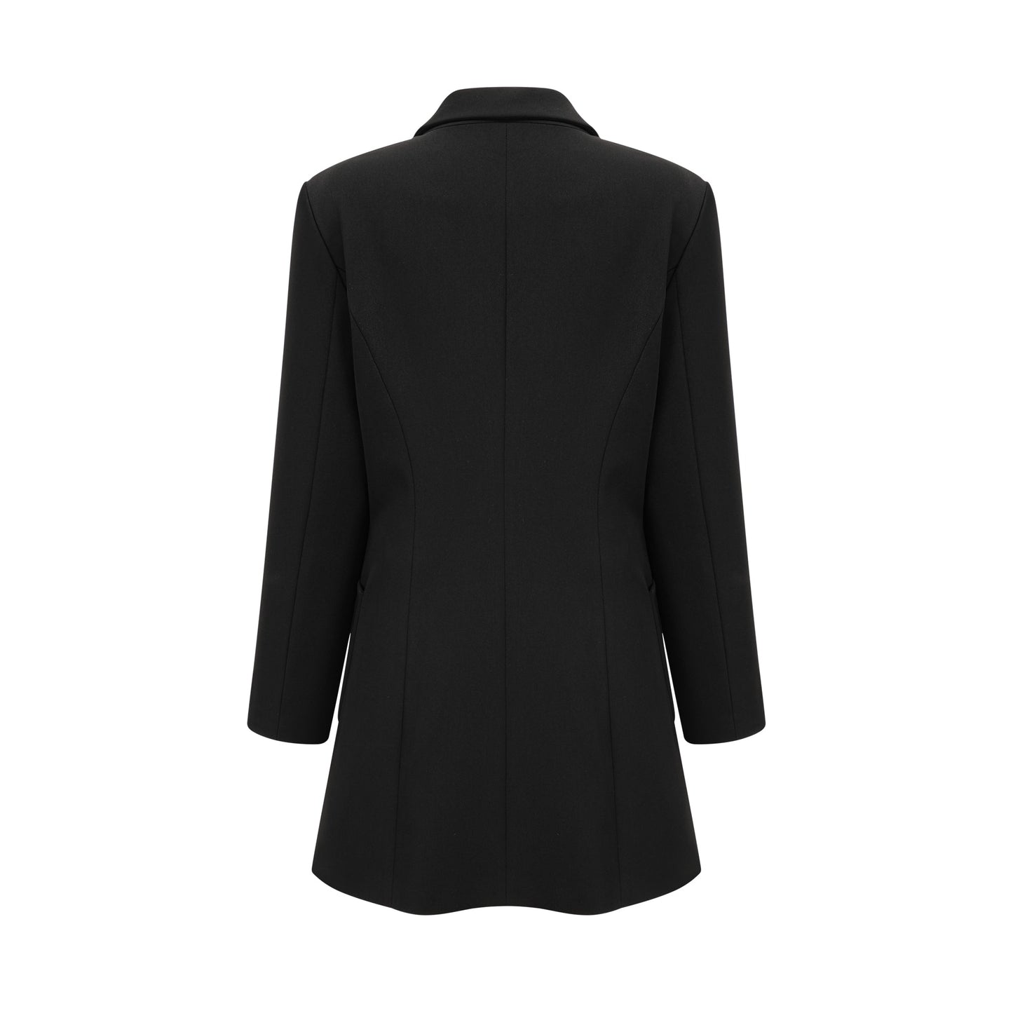 Aurore black single-breasted blazer dress