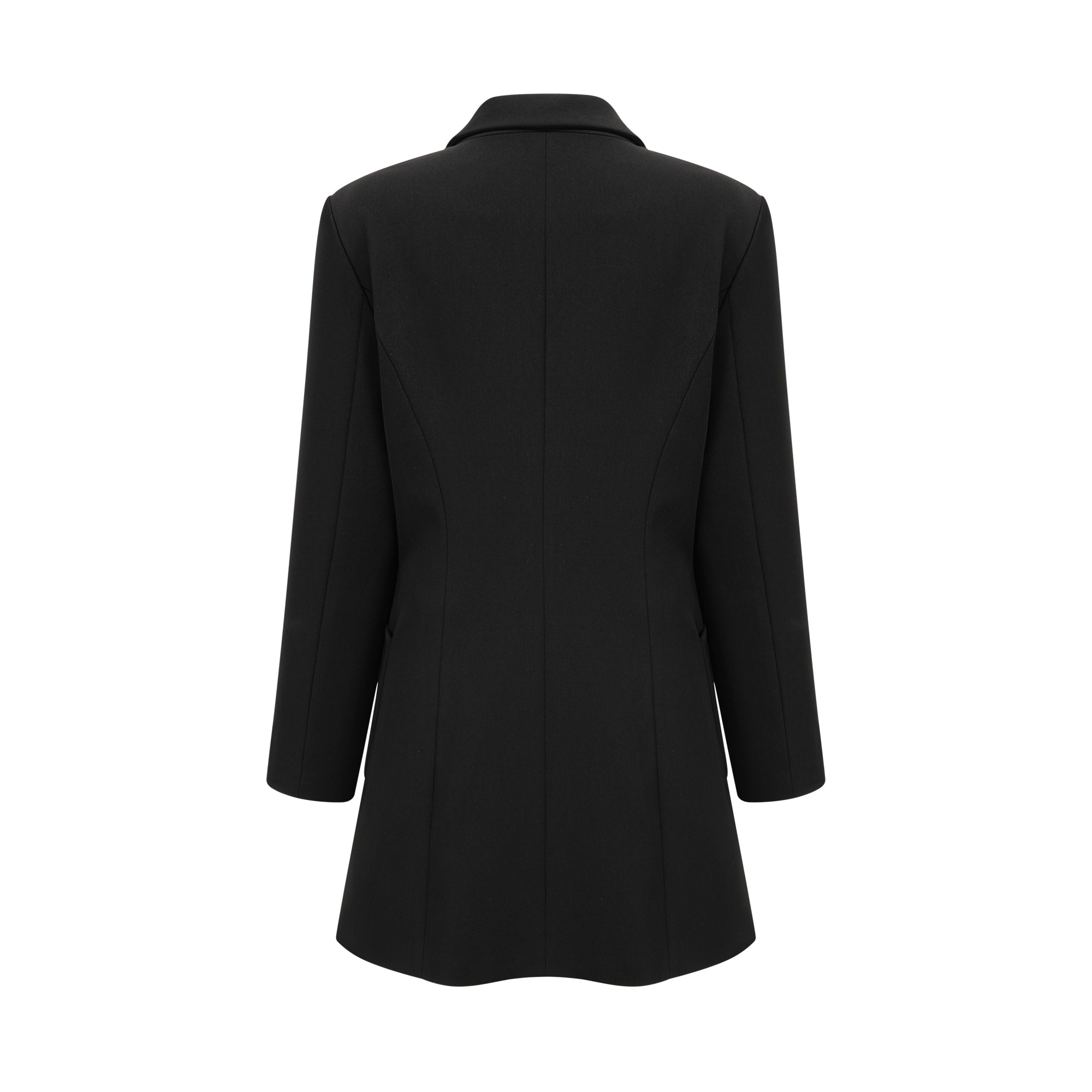 Aurore black single-breasted blazer dress