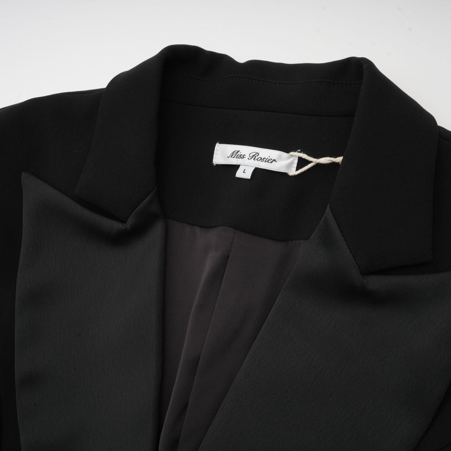 Aurore black single-breasted blazer dress