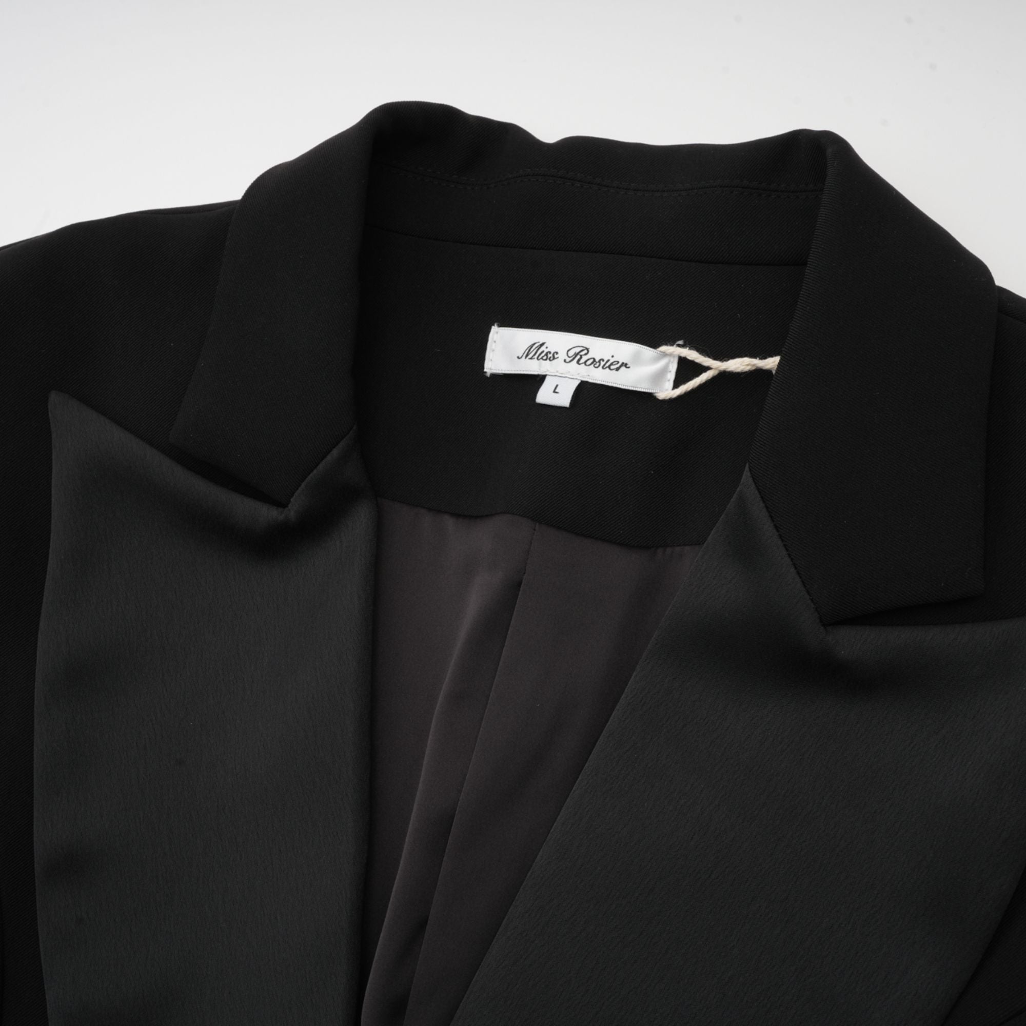 Aurore black single-breasted blazer dress