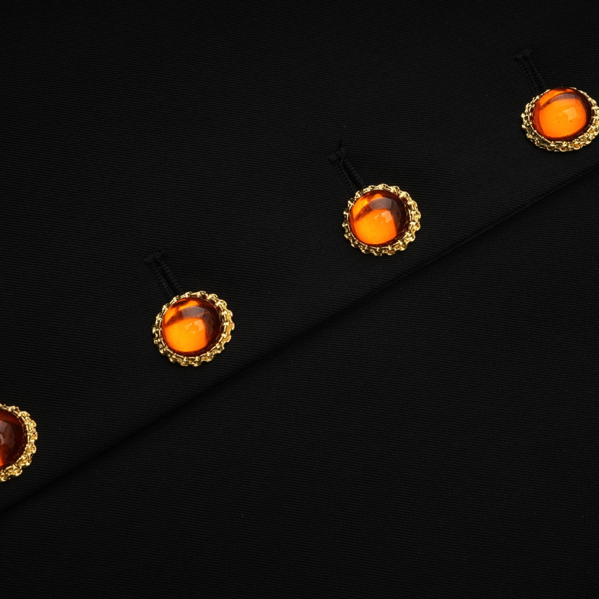 Aurore black single-breasted blazer dress