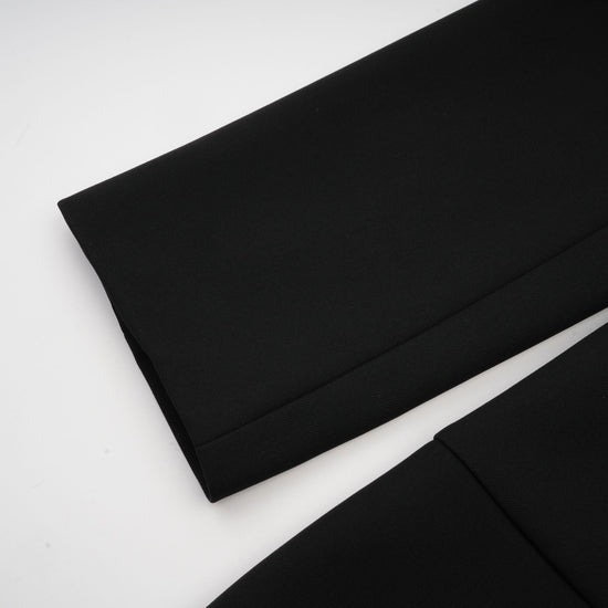 Aurore black single-breasted blazer dress