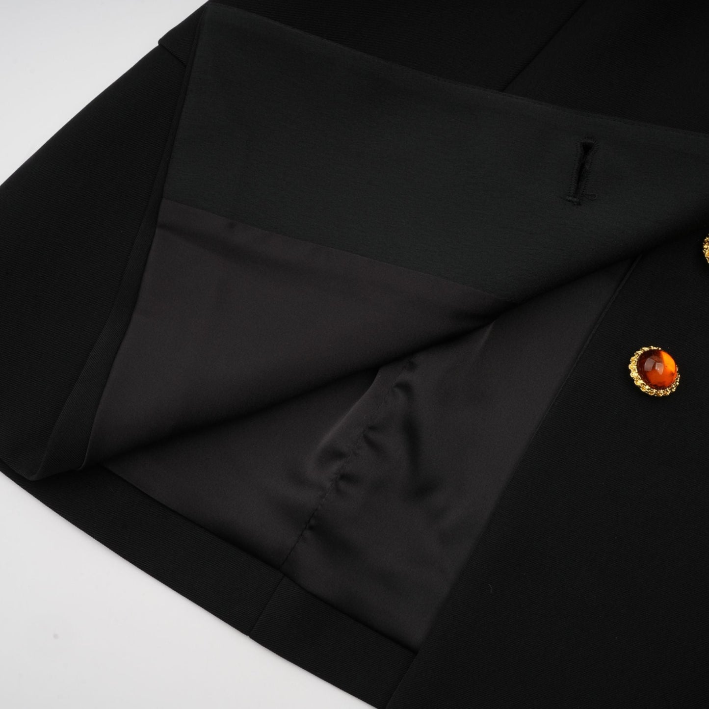 Aurore black single-breasted blazer dress