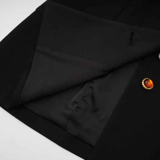 Aurore black single-breasted blazer dress