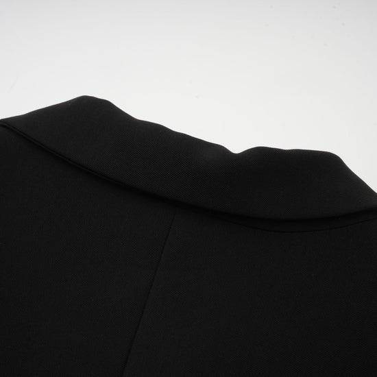 Aurore black single-breasted blazer dress