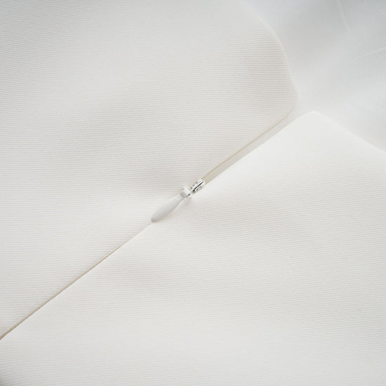 Irène White Off-Shoulder Sequin Floral Embroidered Mini Dress