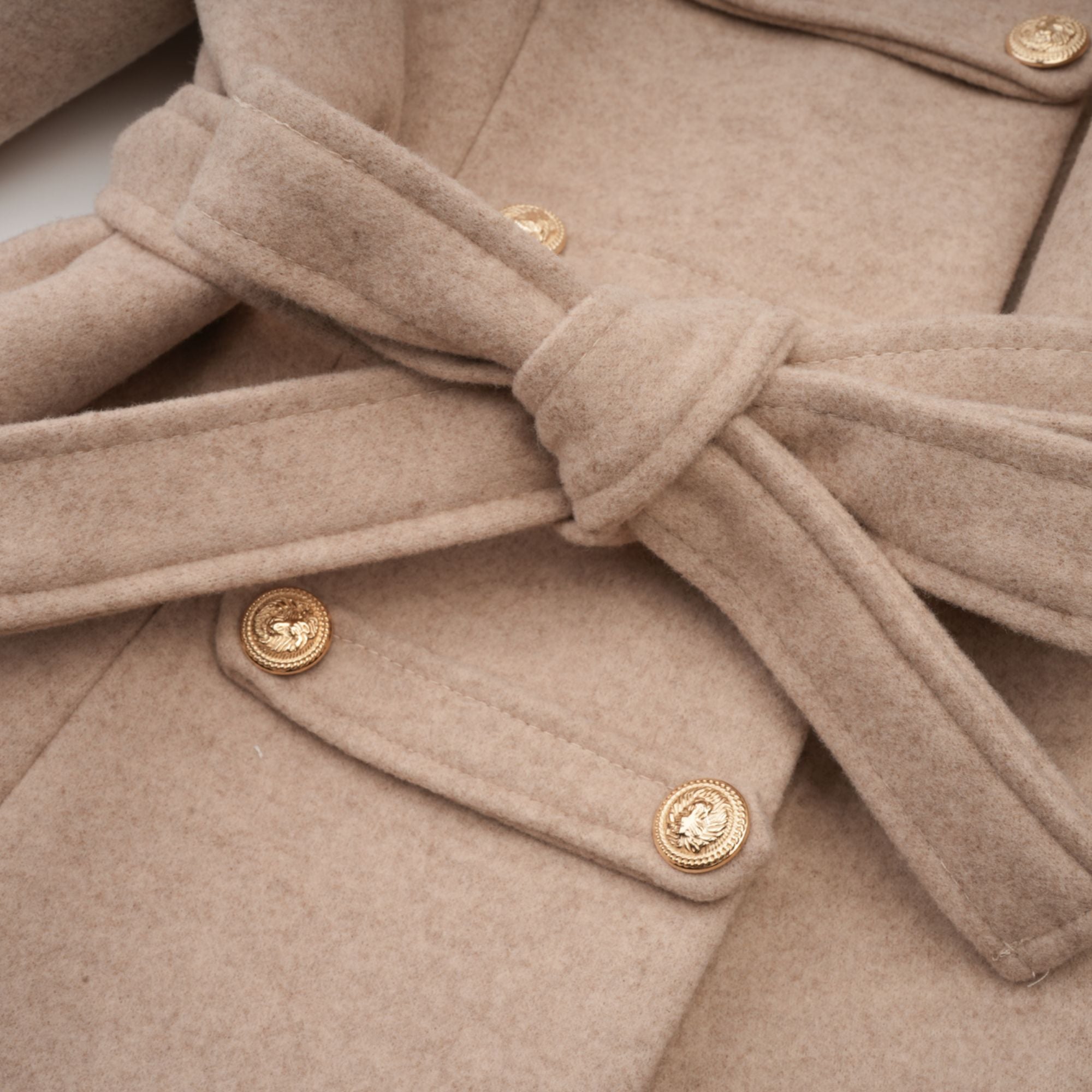 Rosella detachable-cape faux-fur coat