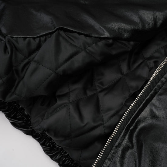 Virginie quilted cropped leather jacket