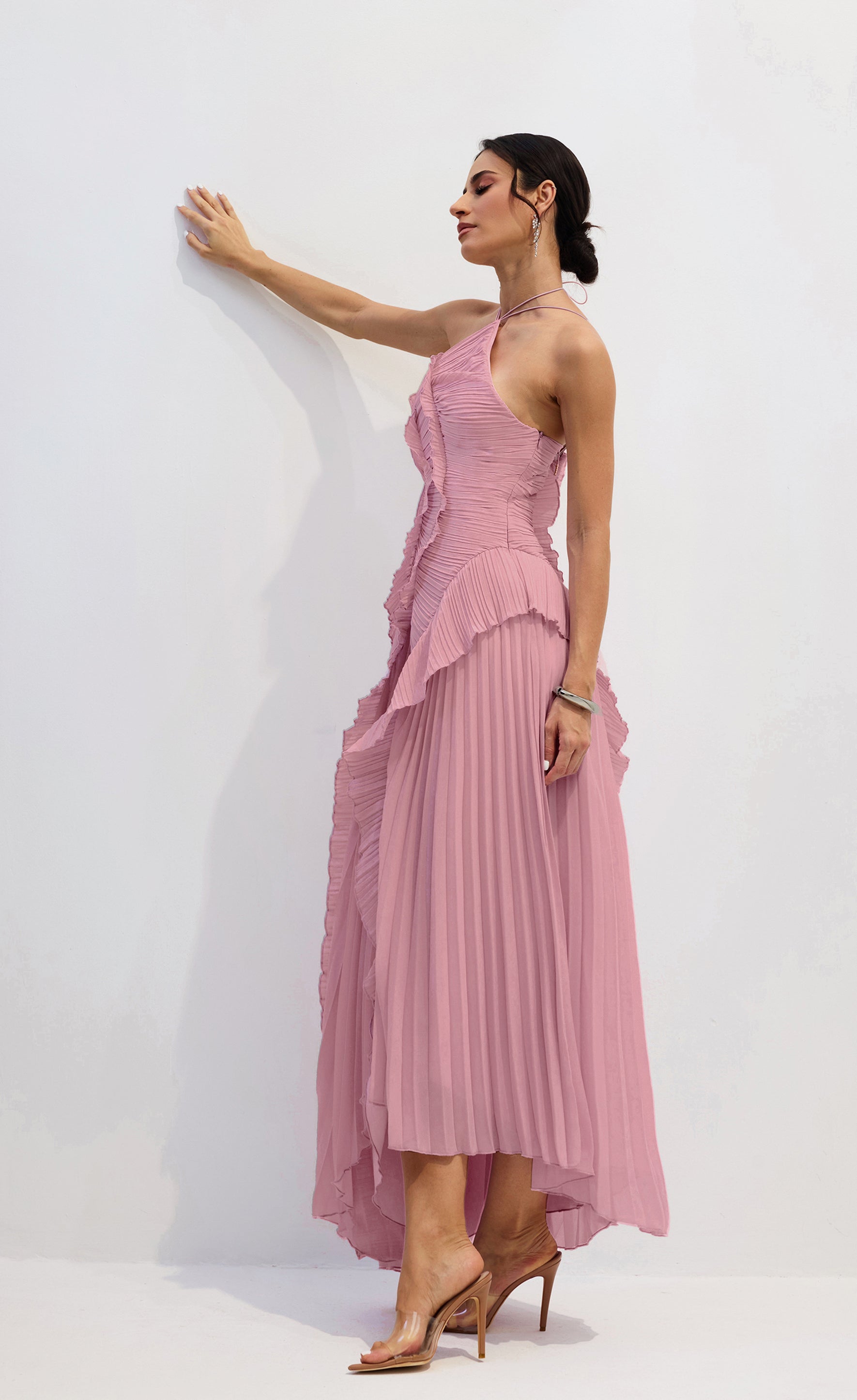 Breeze Ruffled Pleated - Pink