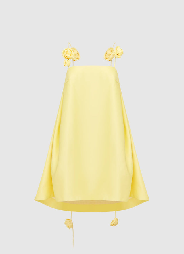 Golden Bloom Mini Dress