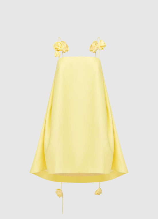 Golden Bloom Mini Dress