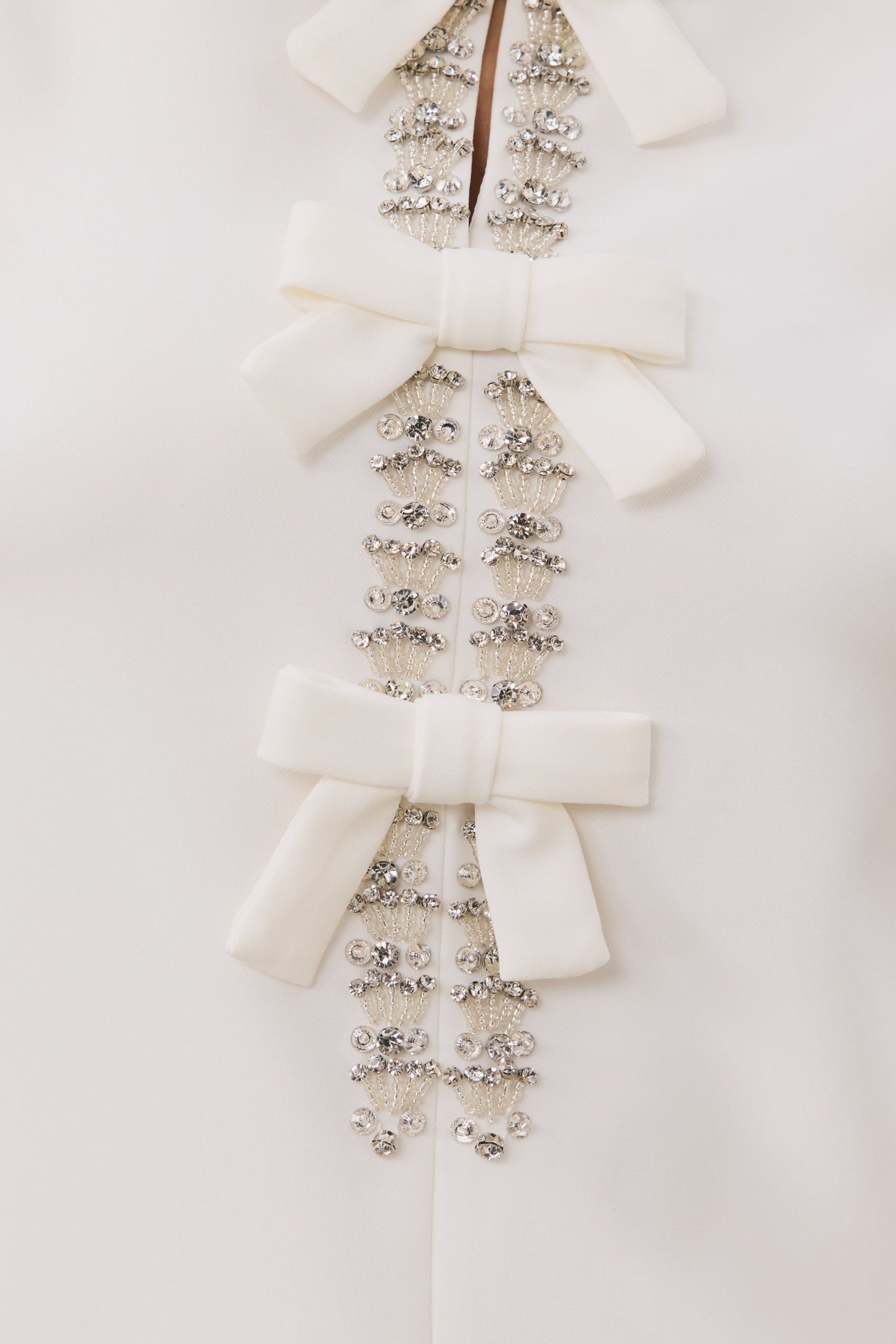 Erika Bowknot Crystal-embellished Mini Dress