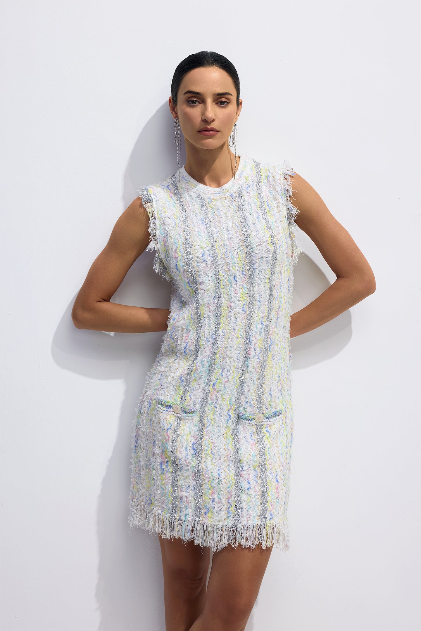 Yolanda Sleeveless Fringe Mini Dress