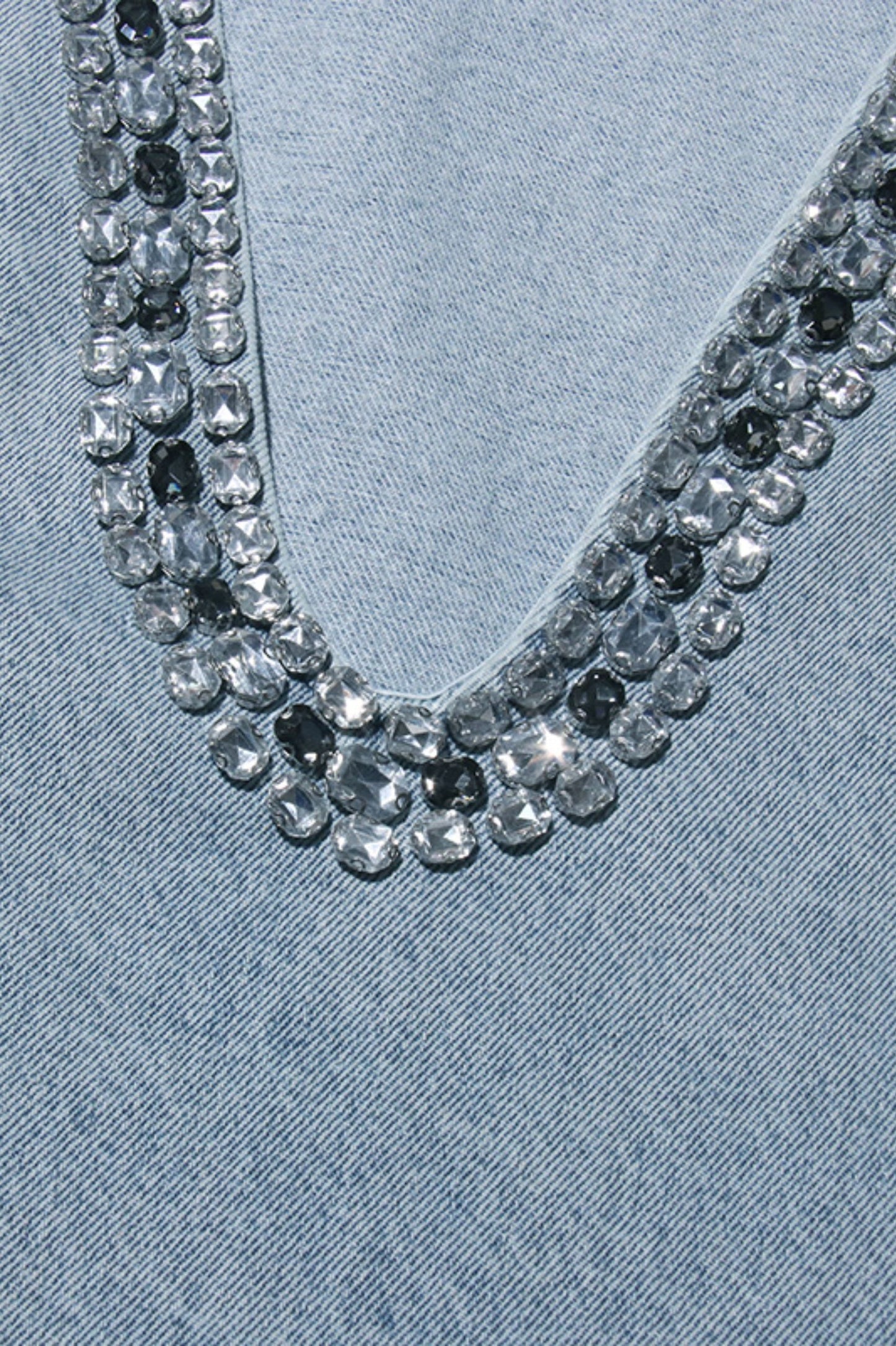 Shirley Crystal Embellished Denim Mini Dress