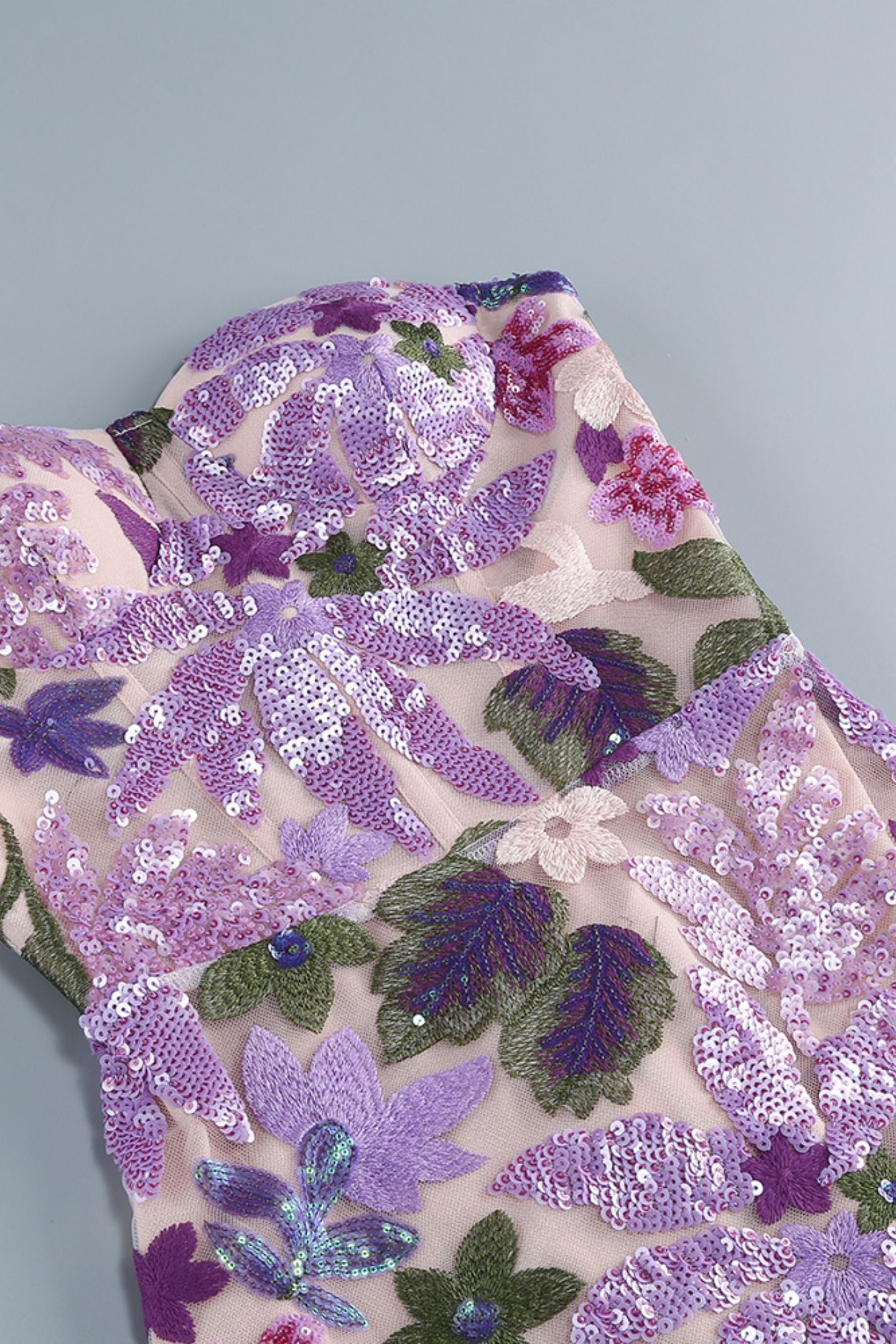 Aurora Floral-embroidered Strapless Maxi Dress