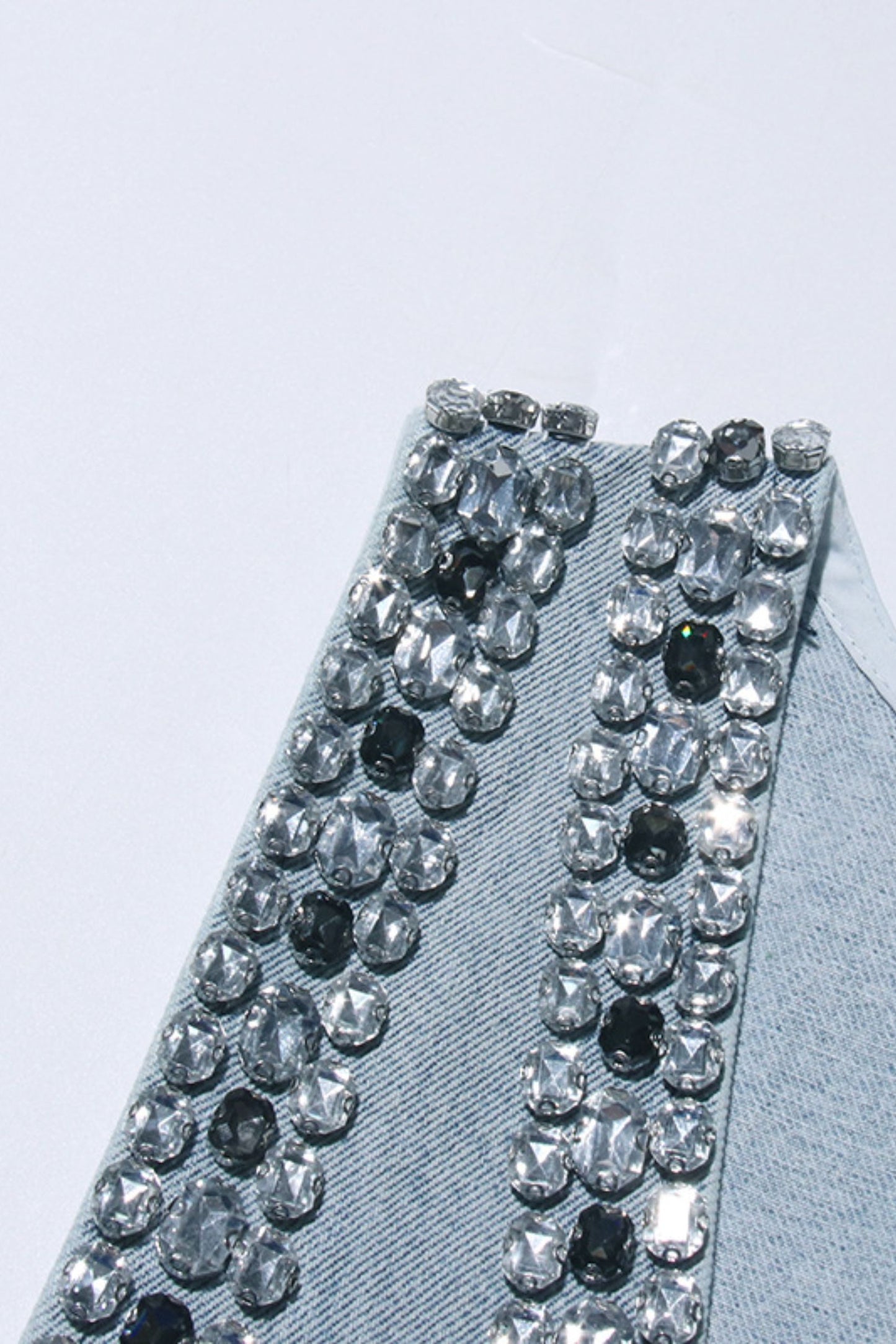 Shirley Crystal Embellished Denim Mini Dress