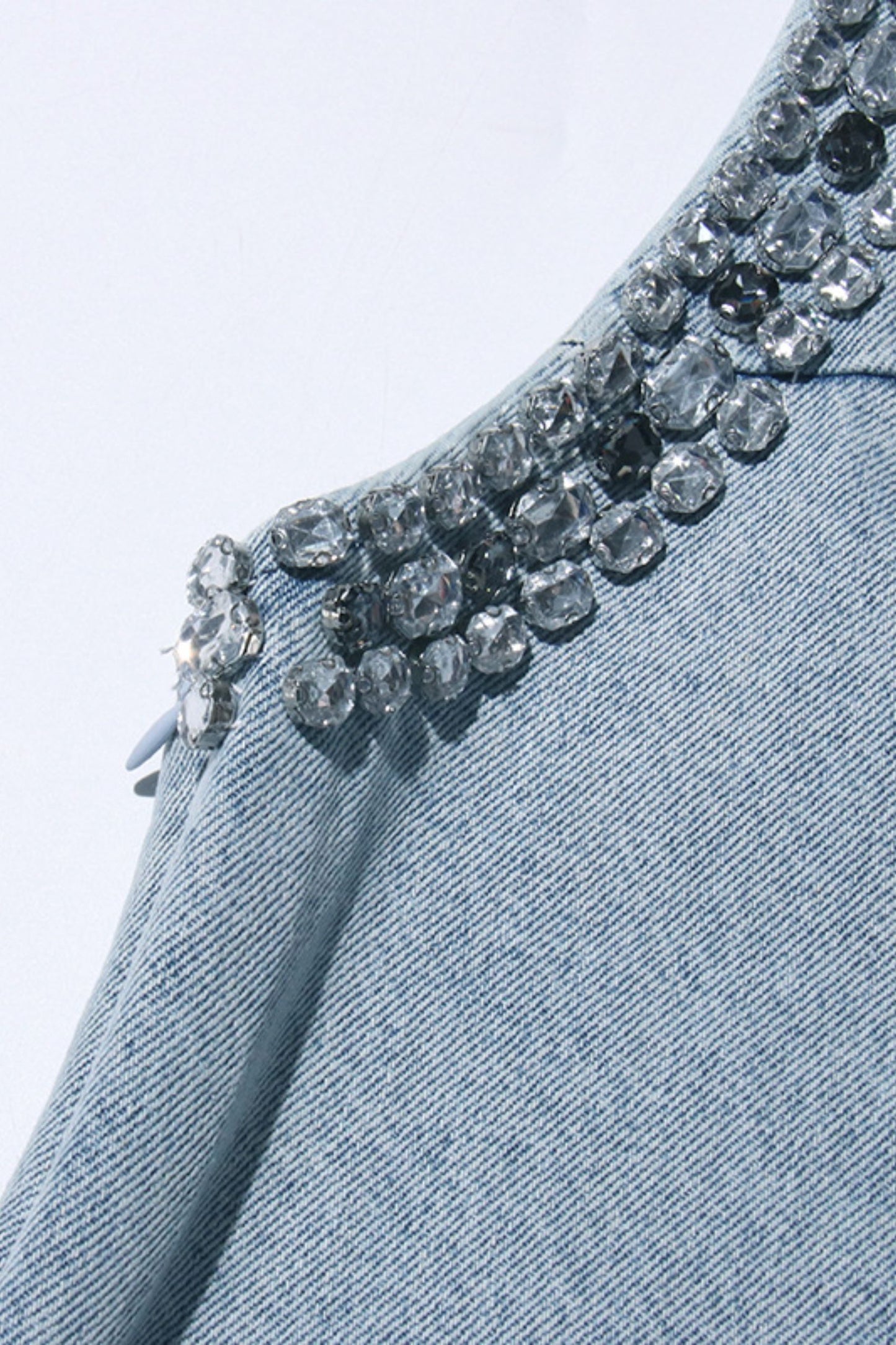 Shirley Crystal Embellished Denim Mini Dress