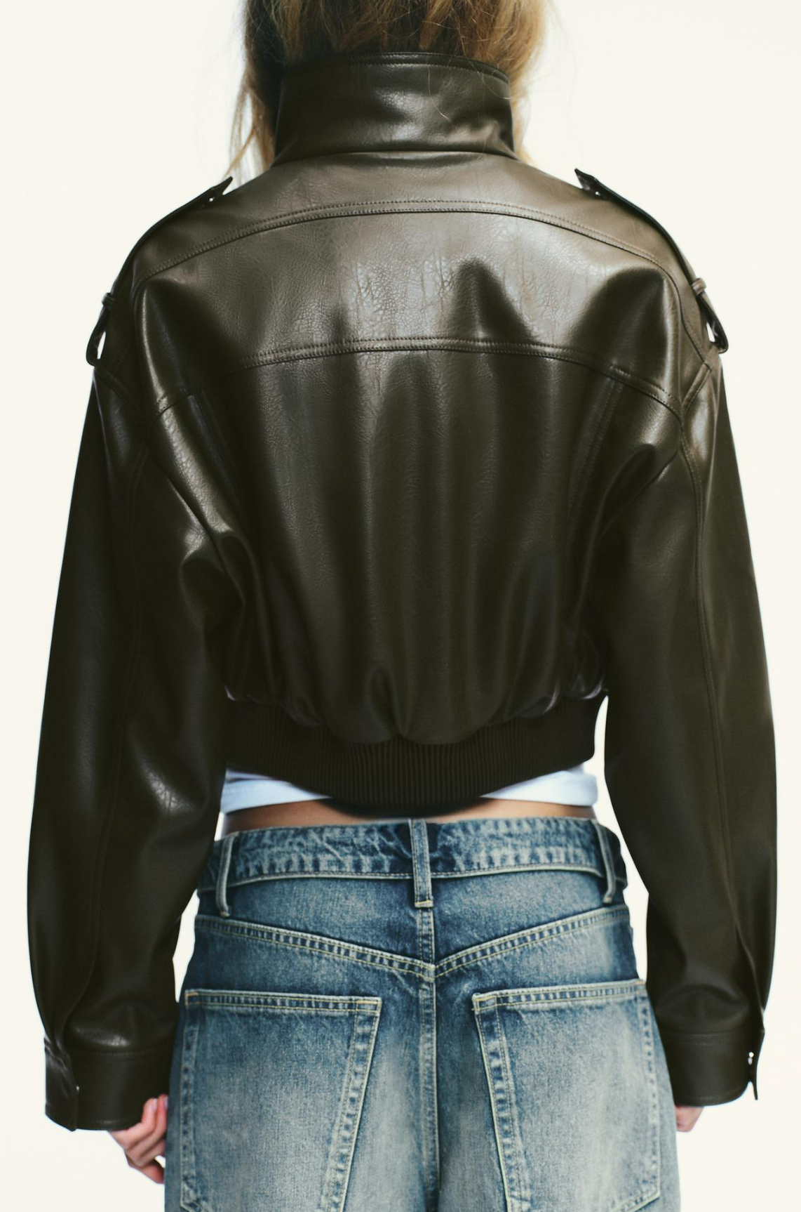 FAUX LEATHER SHORT JACKET