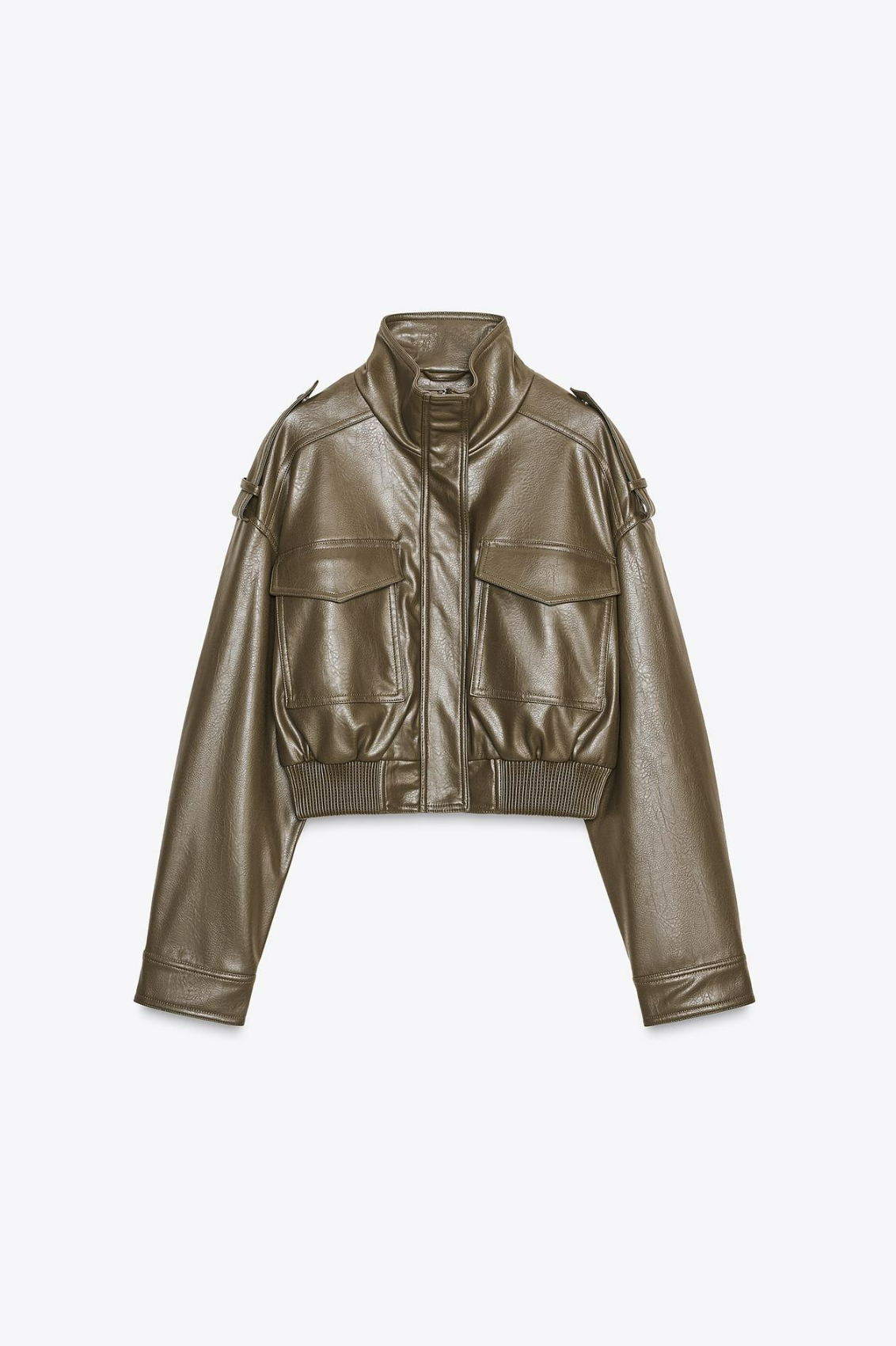 FAUX LEATHER SHORT JACKET