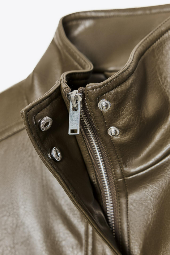 FAUX LEATHER SHORT JACKET