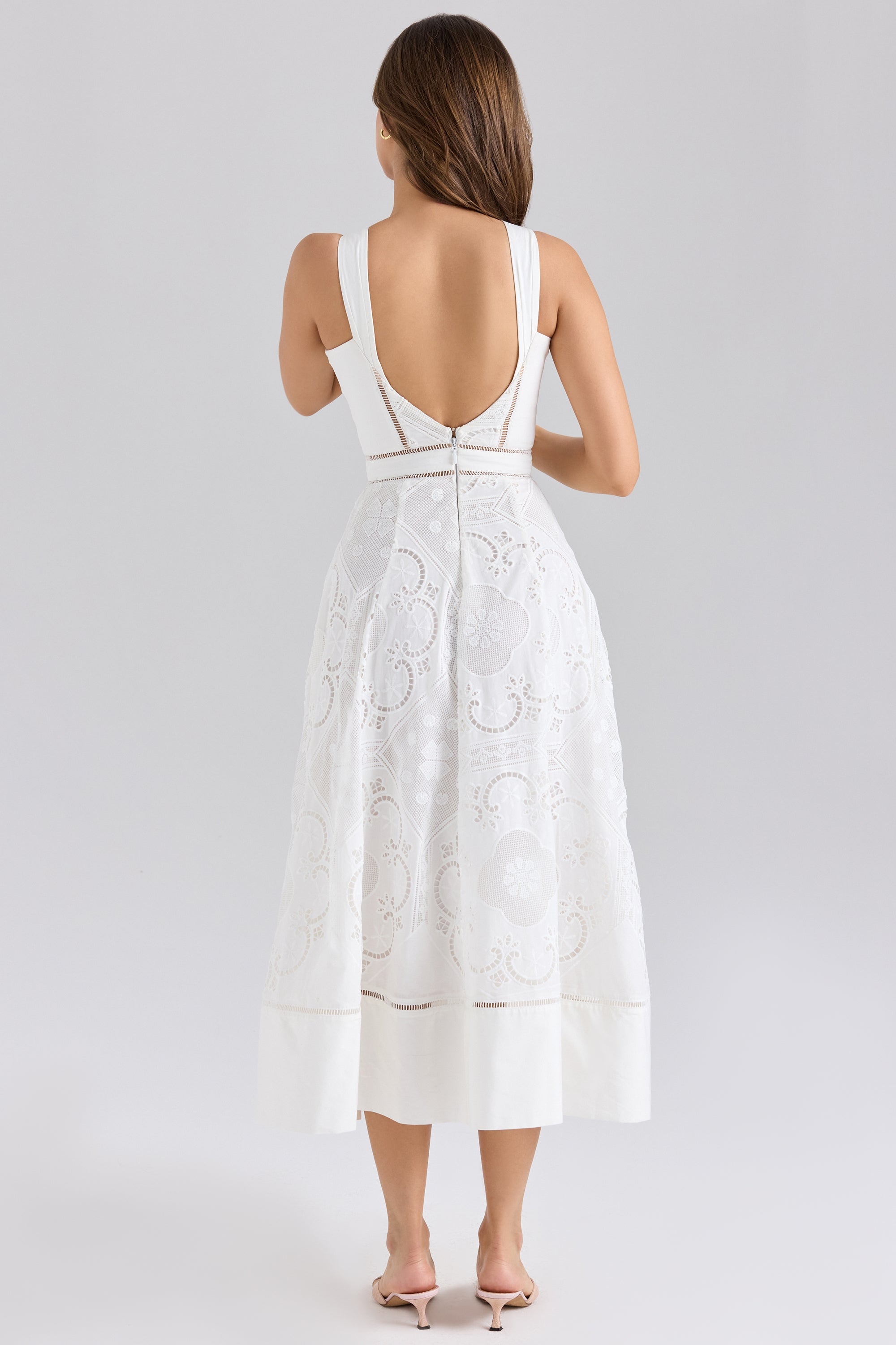 Rosey Midi Dress - White