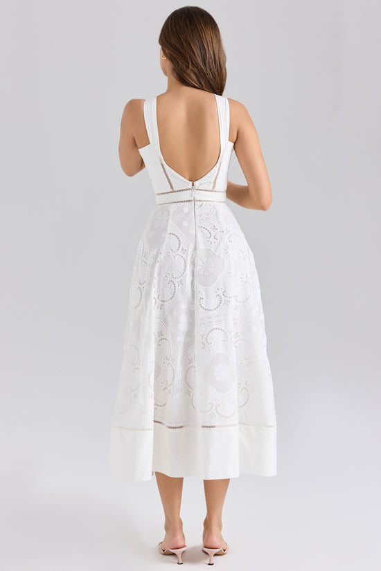 Rosey Midi Dress - White