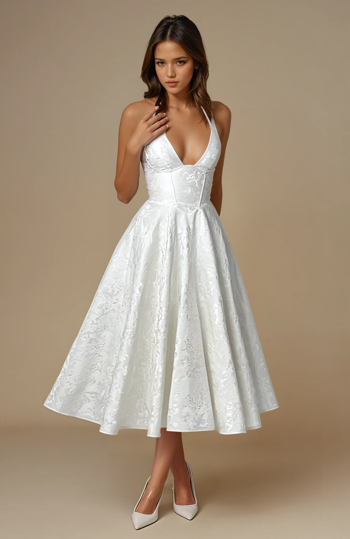 Dream Midi Dress - white