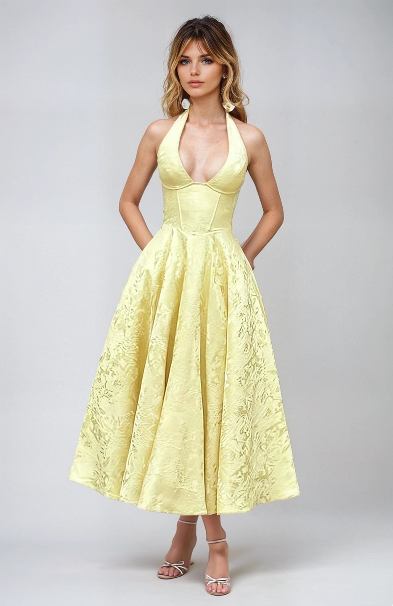 Dream Midi Dress - Yellow